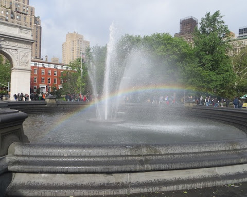 Rainbow in a fountain